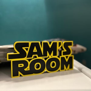 Star Wars Style Name Plate, Personalized Gifts for Star Wars Fans! | Perfect for Teacher Name Plates, Desk Plate, Cake Toppers | MADE IN USA