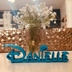 Custom Disney Style Name Plate, Personalized Gifts for Disney Lovers! | Perfect for Teacher Name Plates, Desk Plate, Cake Toppers, Weddings