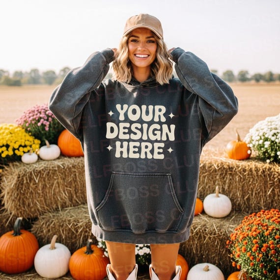 Comfort Colors 1567 Pepper Hoodie Mockup, Trendy CC1567 Hoodie