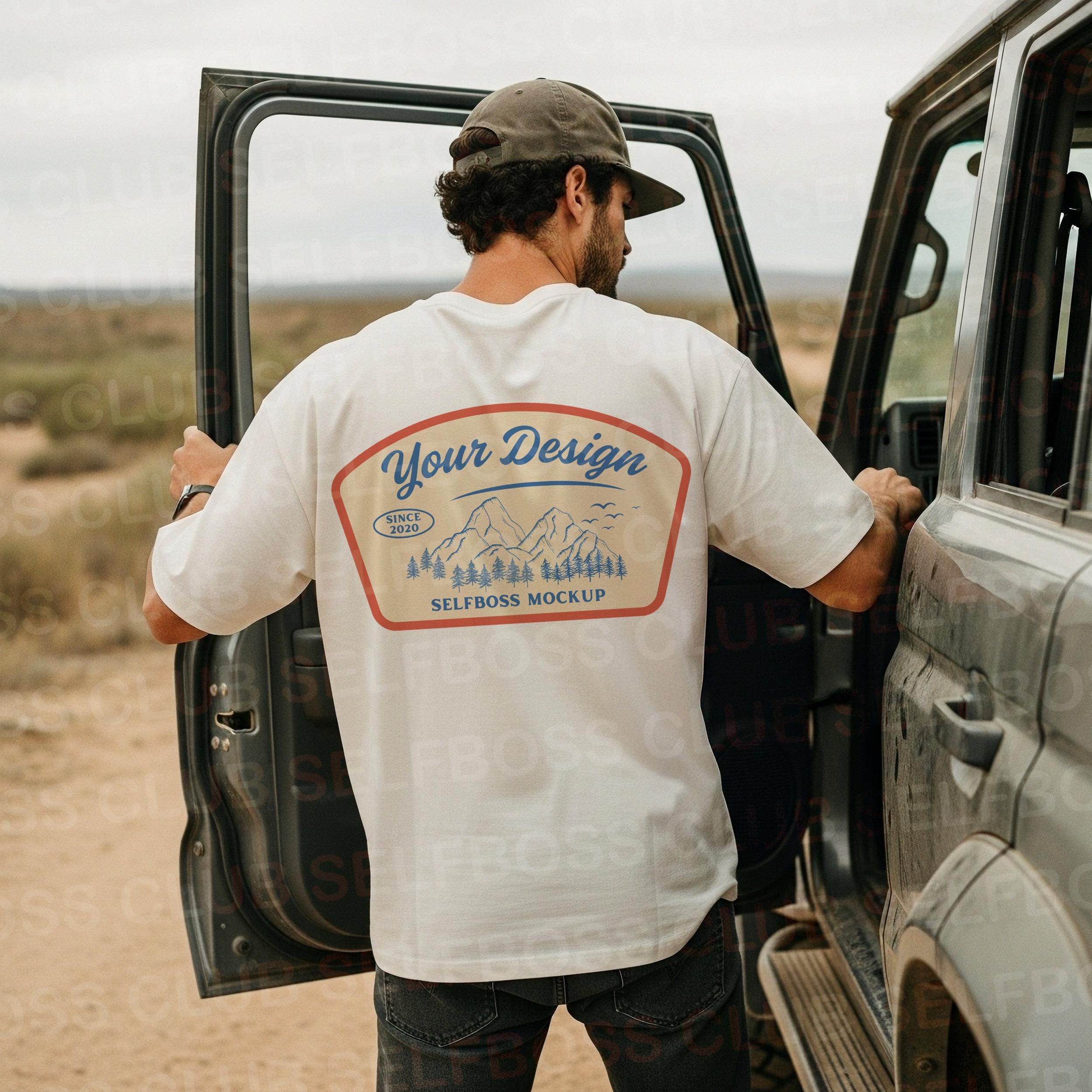 Comfort Colors 1717 Ivory T- Shirt Mockup - Men's Back T-shirt
