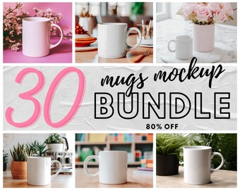 11 oz Mug Mockup Bundle - 30 Keramiktasse Foto Mockups (Digitaler Download)