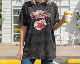 2 Mineral Washed Black Shirt Mockups Bundle, Colortone Tee Mockup, Lifestyle Mockup, Fashion Mockup, Trendy mockup, Oversized Tee mockup