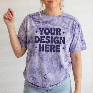 Maqueta de camiseta Comfort Colors Amethyst – Colorblast 1745 (imagen digital)