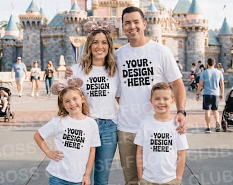 Magic Kingdom Family Mockup Canvas WHITE 3001 T-shirt Mockup, theme park Mockup, Family Vacation Mockup, Magic Kingdom Mockup, Park Mockup