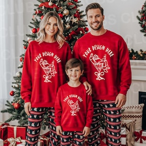 16 Holiday Family Mockup Bundle Gildan 18000 Sweatshirt Mockup, Christmas Mockup, Family Christmas Mockup, Winter Gildan Sweatshirt Mockup image 6