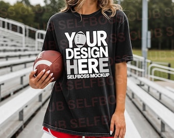 Maquette de t-shirt Pepper Comfort Colors - Maquette de t-shirt de football d'automne - Maquette de t de baseball - Maquette de t pour le jour du match - Maquette de football - Maquette POD
