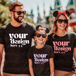 Magic Kingdom Family Mockup Canvas BLACK 3001 T-shirt Mockup, theme park Mockup, Family Vacation Mockup, Magic Kingdom Mockup, Park Mockup