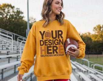 18000 Gold Sweatshirt Mockup, Football Saison Mockup, Football Shirt Mockup, Gildan Mockup, Sport Sweatshirt Mockup, Spieltag KC Mockup