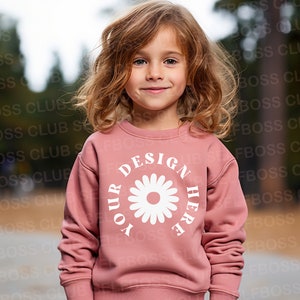 Kids Sweatshirt Mockup, kids Crewneck Sweatshirt mockup, Rabbit Skin Mauve Toddler Sweatshirt Mockup, Kids Mauvelous Sweatshirt Mockup,