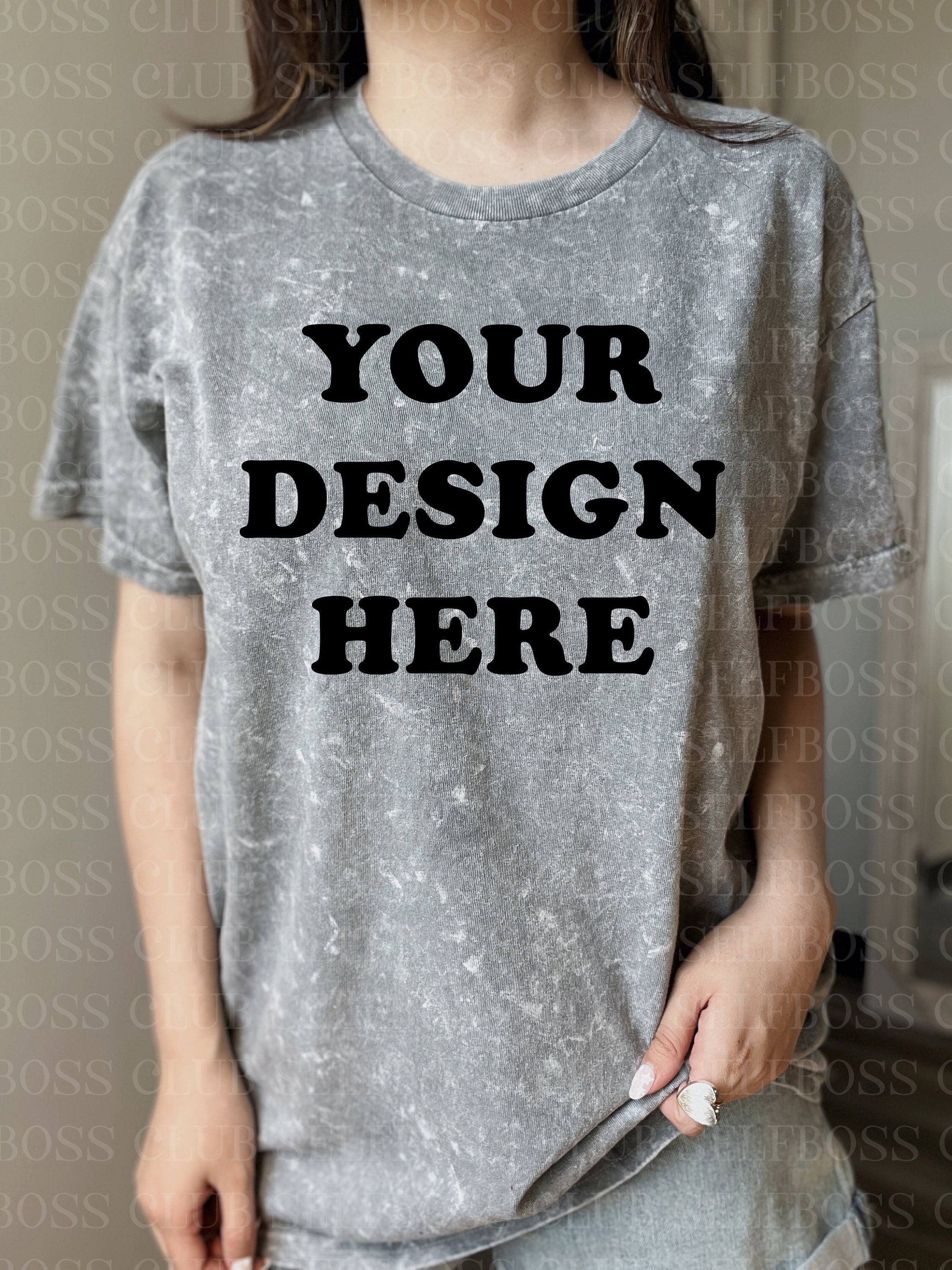 Colortone Mineral Washed Shirt - Model Mockup- Mineral