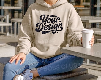 18500 Sand Hoodie Mockup, Women Fall Mockup, Y2K Hoodie Mockup, Gildan Hoodie Mockup, Trendy Hoodie Mockup, Halloween Mockup, Spooky Mockup