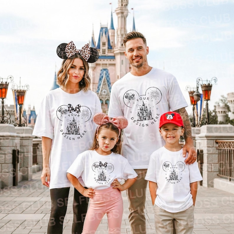 Magic Kingdom Family Mockup Canvas WHITE 3001 T-shirt Mockup, theme park Mockup, Family Vacation Mockup, Magic Kingdom Mockup, Park Mockup image 1