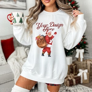 White Christmas Movie Sweatshirt For Women - 1954 Holiday Tree Print Long Sleeve Pullover
