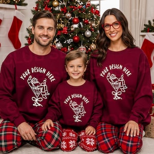 16 Holiday Family Mockup Bundle Gildan 18000 Sweatshirt Mockup, Christmas Mockup, Family Christmas Mockup, Winter Gildan Sweatshirt Mockup image 7