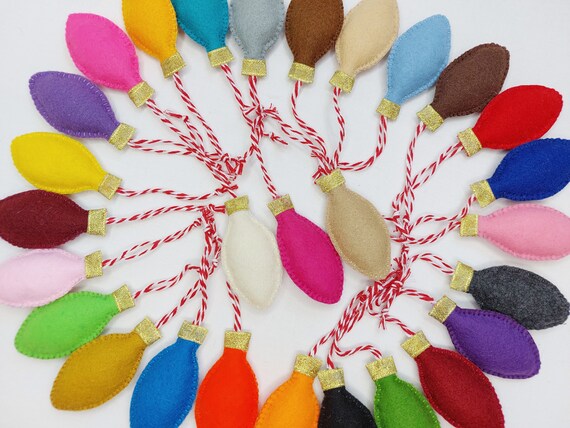 Handmade Christmas Lights Felt Christmas Lights Felt - Etsy