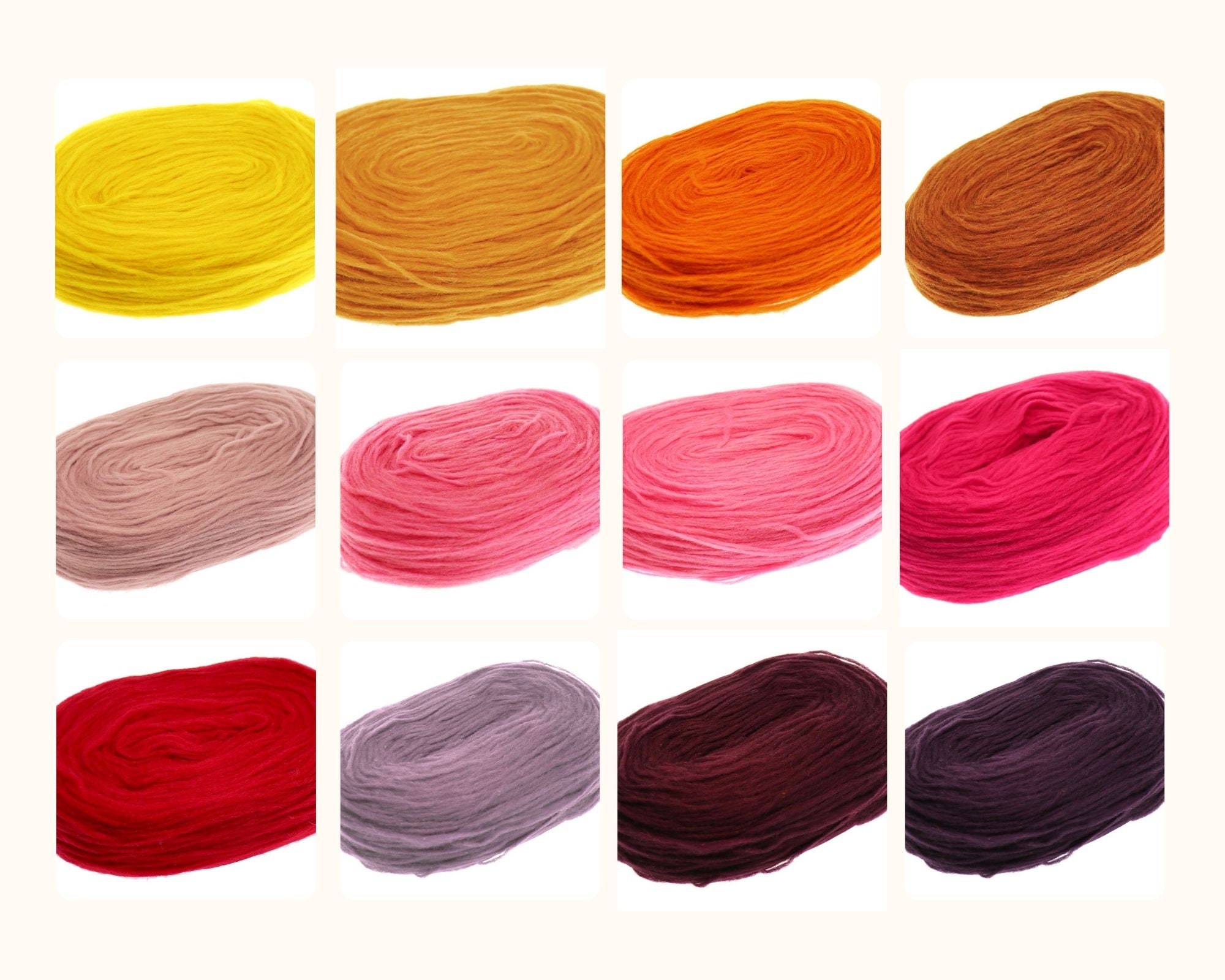 Solid Color Unspun Yarn Yarn for Felting 100 Wool Yarn Etsy UK