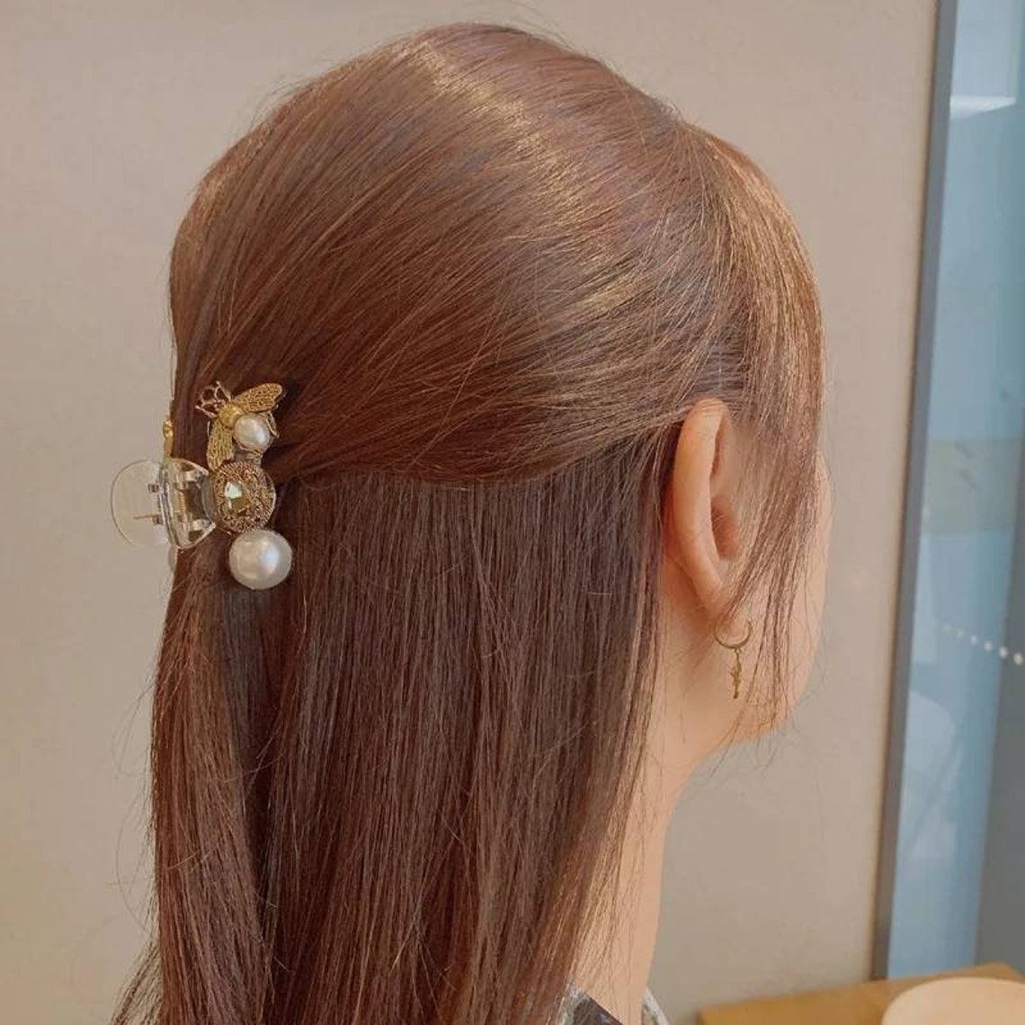 Bee Hair Claw Elegant Retro Bee Hair Pin Hair Clip Crystal Etsy