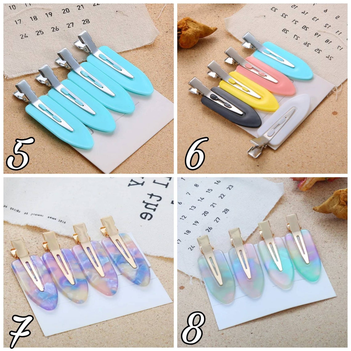 4 PCS No Bend Seamless Hair Clips Hold Side Bangs Hair Fringe Etsy