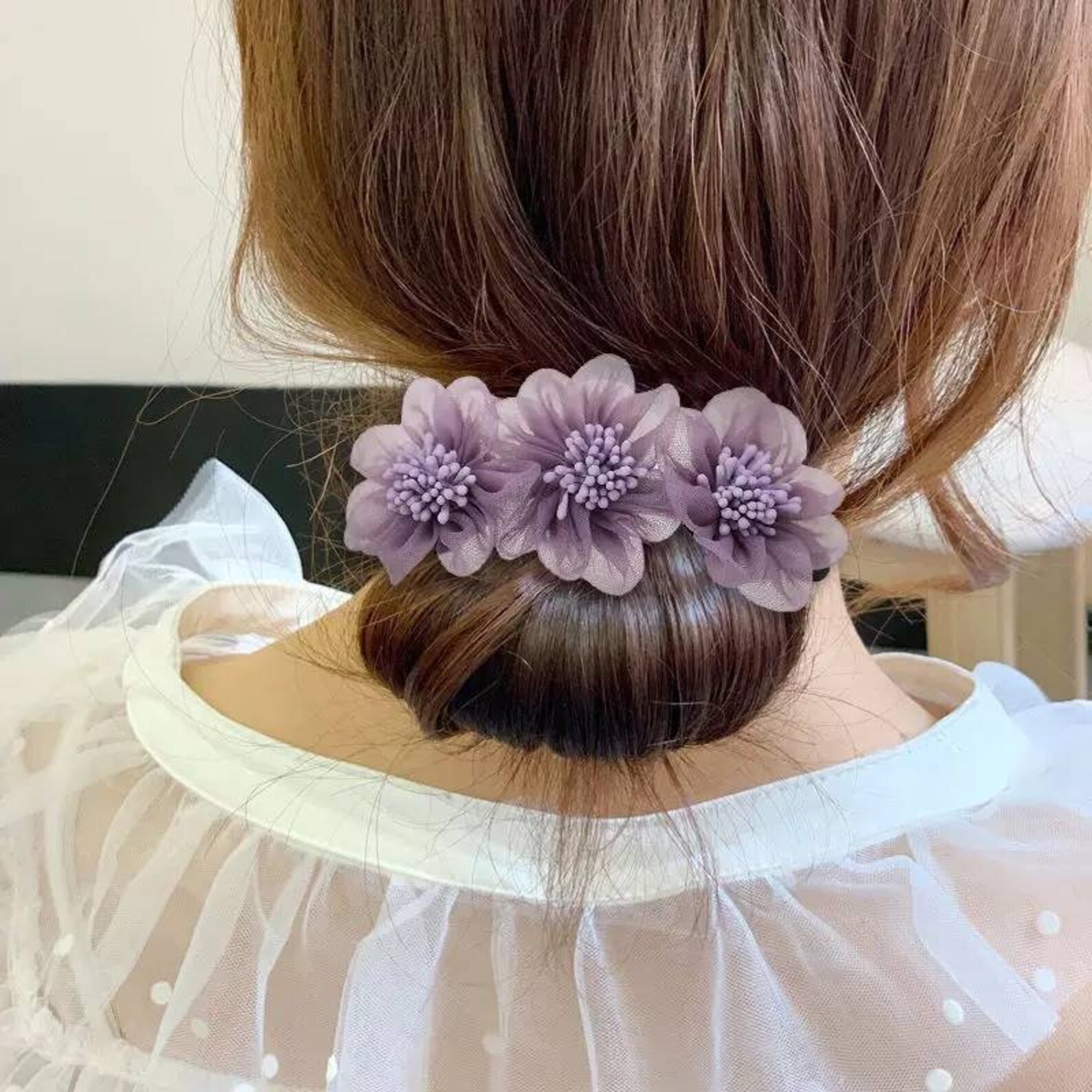 Hair Bun Maker Tool With Colourful Flowers For Women Girls Etsy