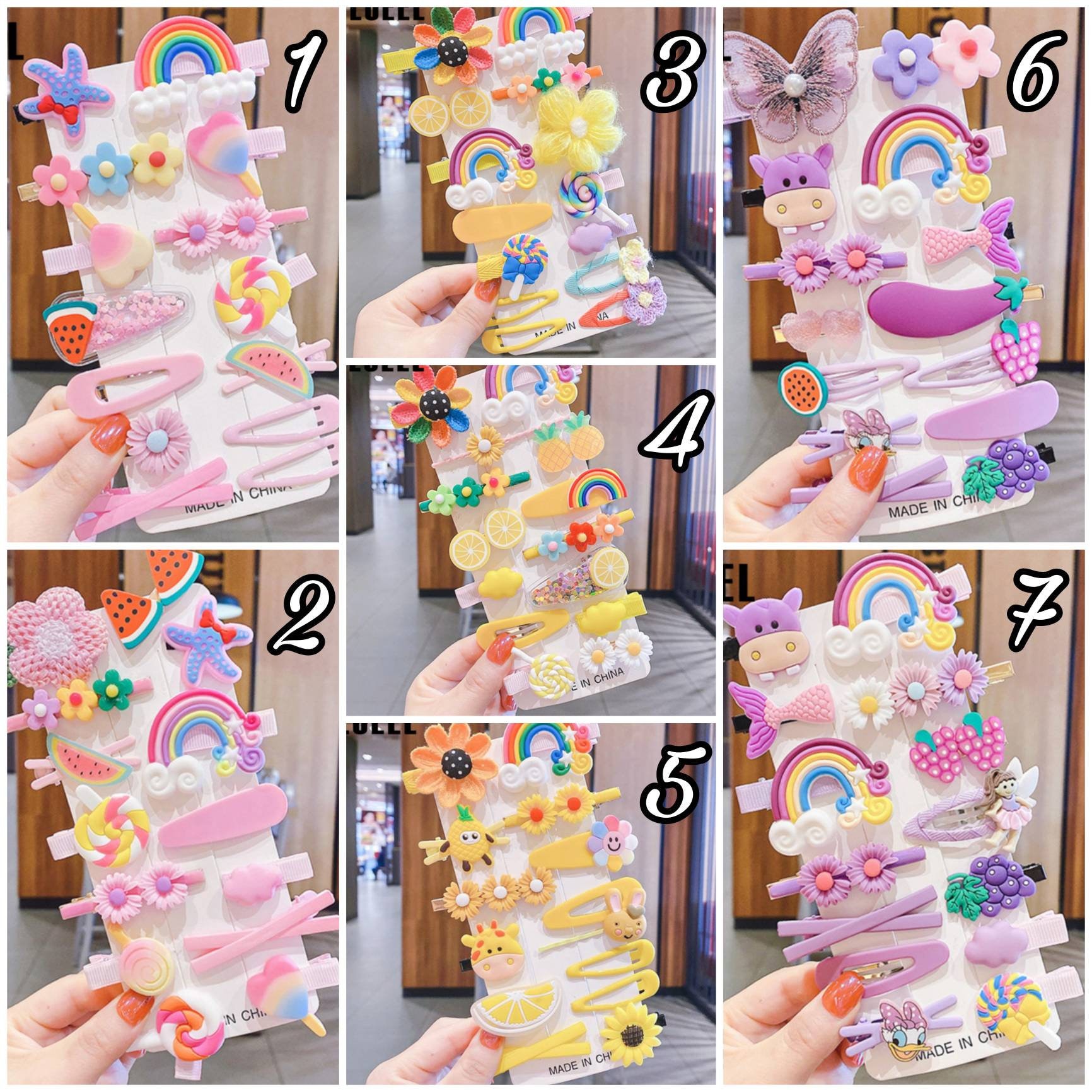 Hair Clips Set For Kids Children Hair Clips Set Small Medium Etsy