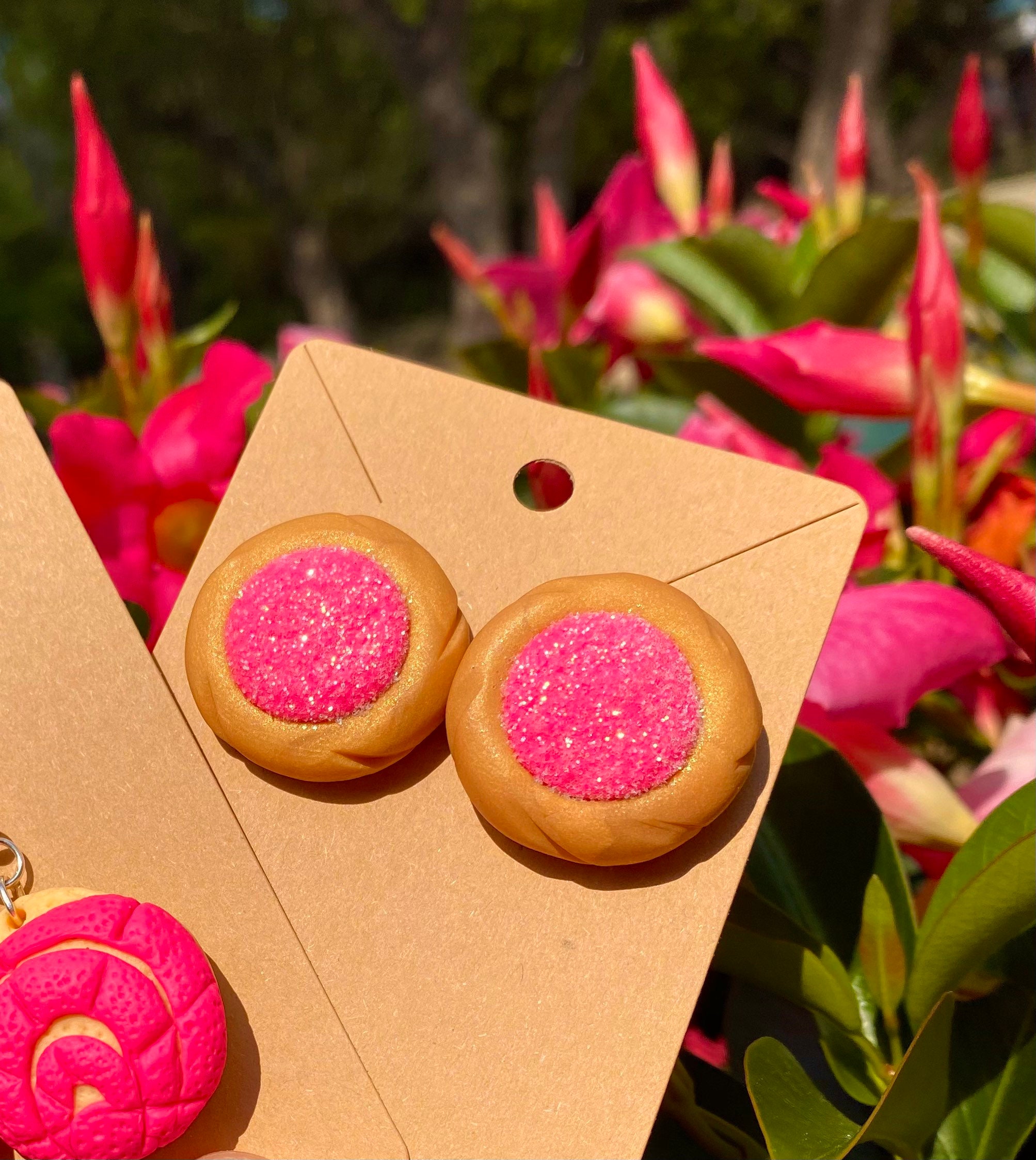 Pink fiesta pan dulce earrings Etsy