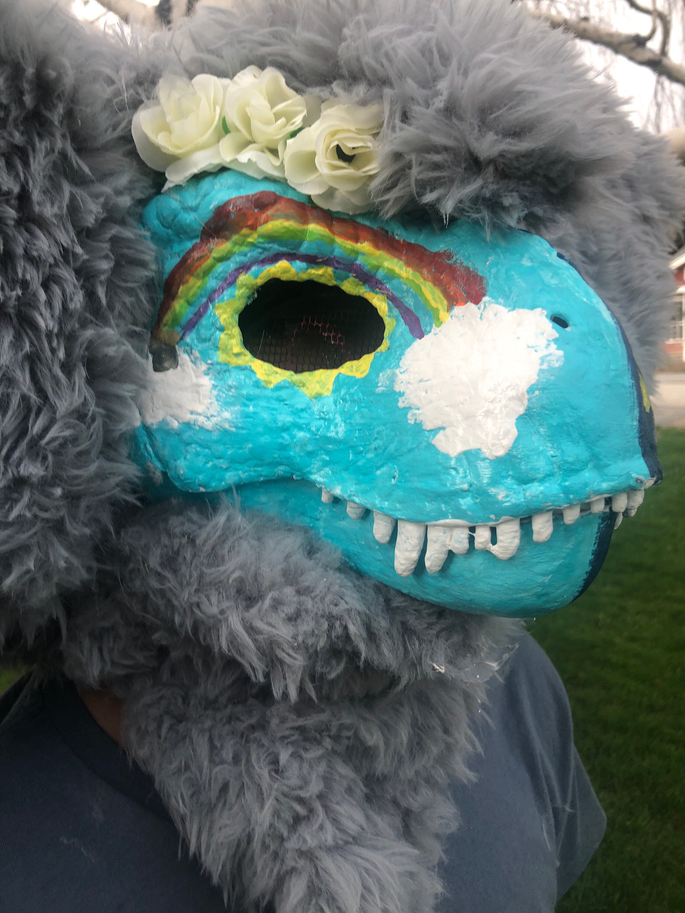 Day And Night Themed Dino Mask Etsy