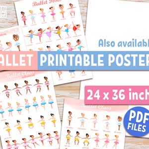 PERSONALISED BALLET Primary POSITIONS Printable Poster for Girls ...