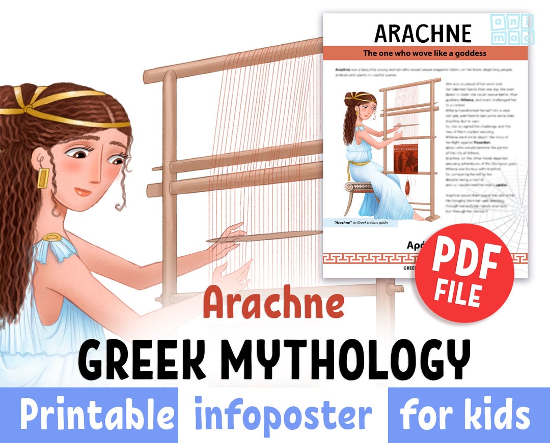 Arachne GREEK MYTHS Printable Info Poster for Kids Greek - Etsy Canada