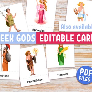 GREEK MYTHS Printable Info Posters for Kids Bundle, Greek Mythology ...
