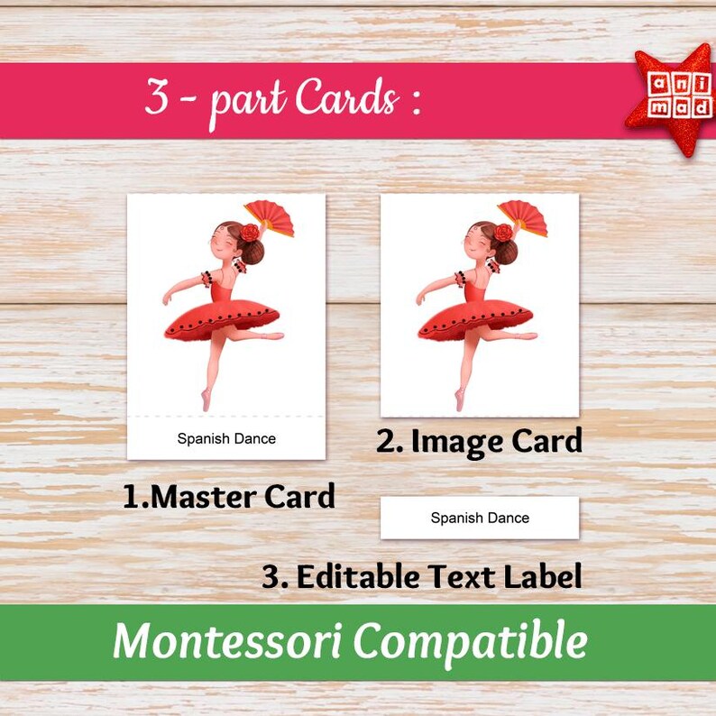 Nutcracker Ballet Flashcards for kids: 26 Montessori Christmas Activity Cards, ballet teachers, homeschool (PDF) image 8