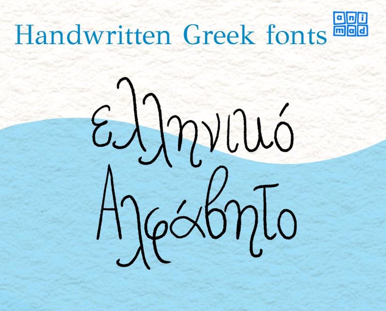 Cursive Greek Text Handwritten Greek Alphabet Clipart: PNG Upper & Lowercase Letters ...