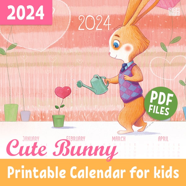 2024 Bunny Calendar Etsy