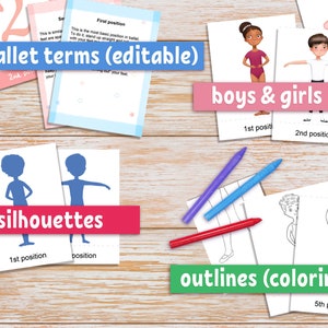 Ballet Primary Positions Printable Flashcards for Boys and Girls, 78 ...