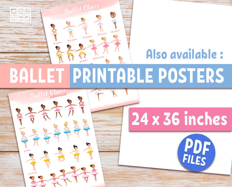 CHECKLIST BALLET Poses Printable Poster for Girls Little - Etsy