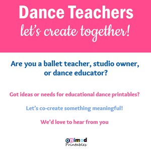 Jazz Dance Positions Flashcards for kids: Montessori 3-part cards for classroom & homeschool (PDF) image 18