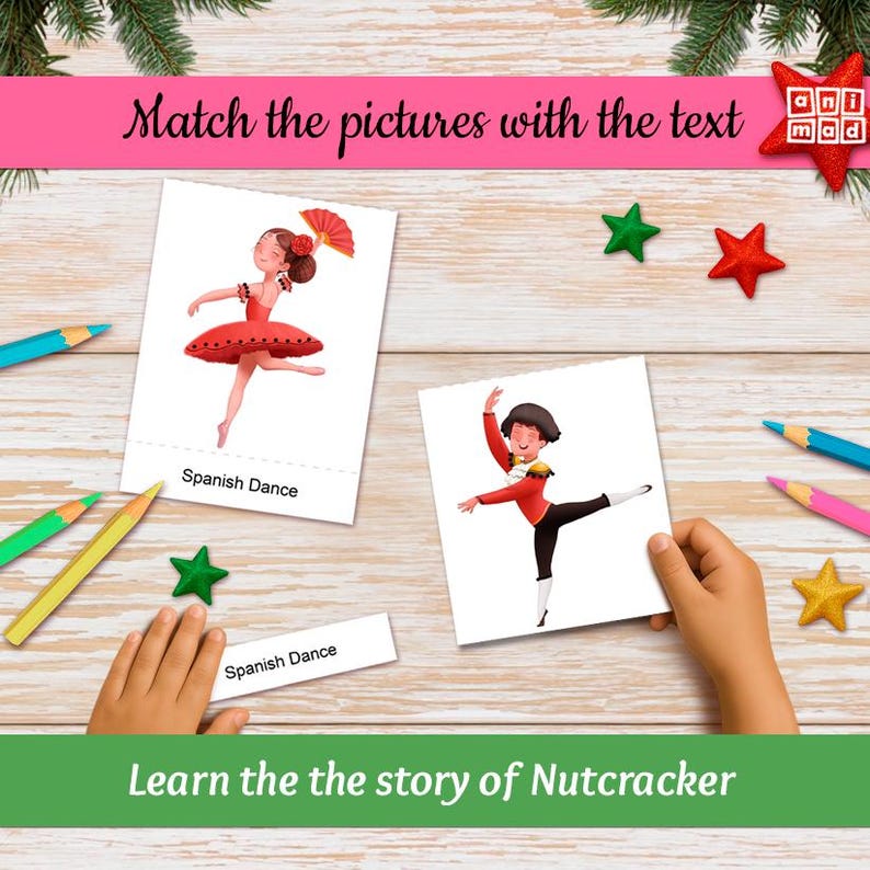Nutcracker Ballet Flashcards for kids: 26 Montessori Christmas Activity Cards, ballet teachers, homeschool (PDF) image 11