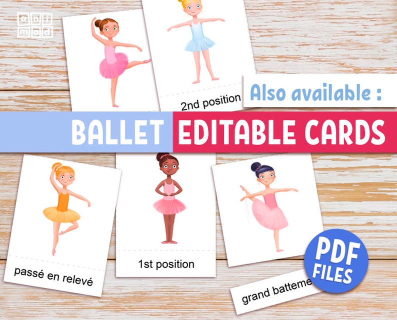 BALLET POSES Simple Coloring Printable Poster for Preschool Kids ...