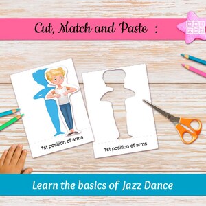 Jazz Dance Positions Flashcards for kids: Montessori 3-part cards for classroom & homeschool (PDF) image 15