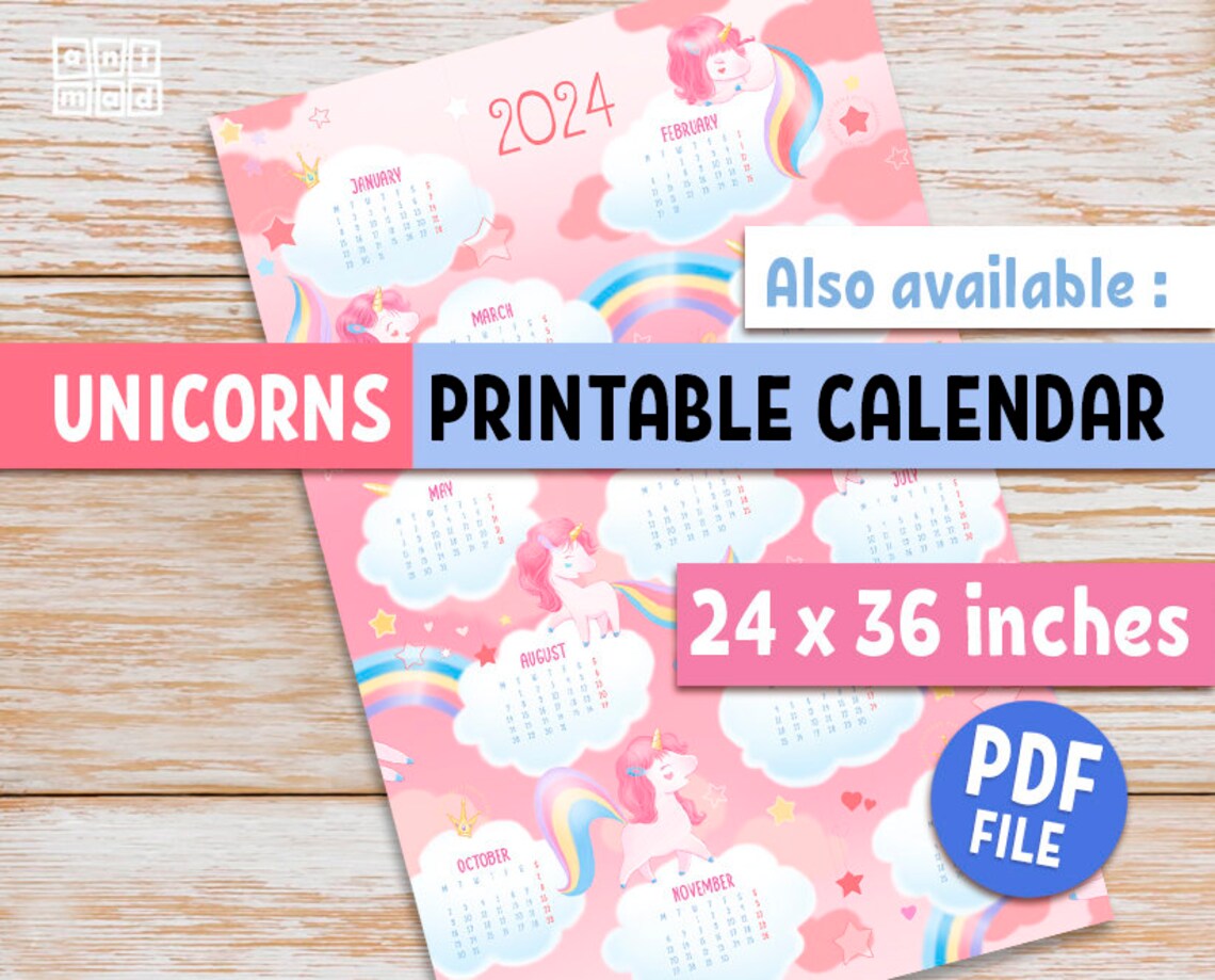2024 PRINTABLE BALLET CALENDAR for Girls, Ballerinas Monthly Planner ...