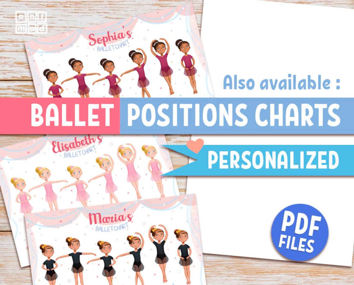 Boys and Girls CHECKLIST BALLET POSES Printable Poster for Kids, Ballet ...
