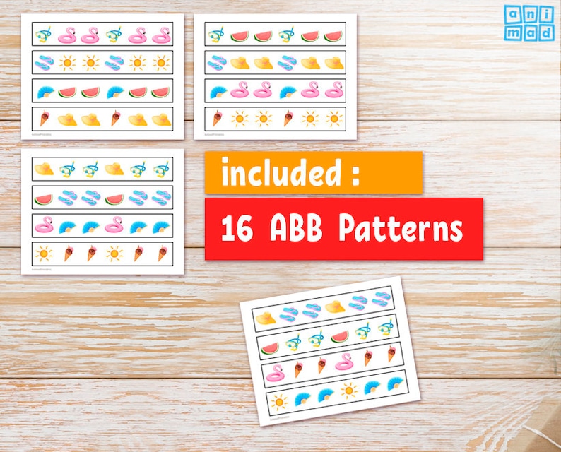 Summer Complete the PATTERN Activity for Preschool and Kindergarten ...