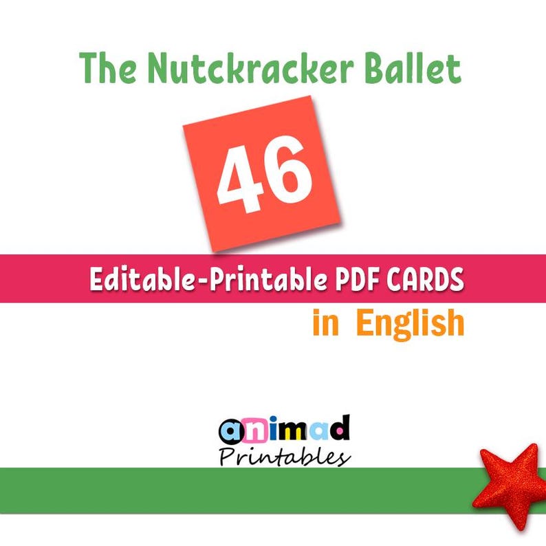 Nutcracker Ballet Flashcards for kids: 26 Montessori Christmas Activity Cards, ballet teachers, homeschool (PDF) image 2
