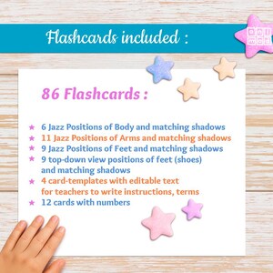 Jazz Dance Positions Flashcards for kids: Montessori 3-part cards for classroom & homeschool (PDF) image 4