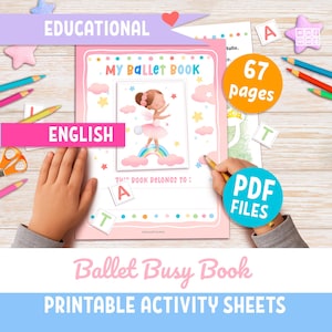 Libro de actividades de ballet para niños en INGLÉS: Hojas imprimibles de ballet (PDF)