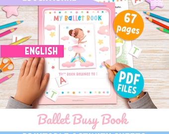 Ballerina Begleitheft für Kinder auf ENGLISCH: Ballett druckbare Seiten (PDF)