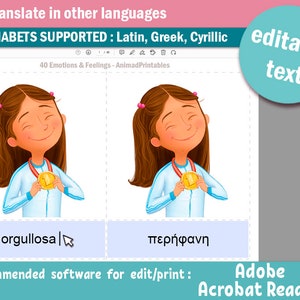 Spanish & English EMOTIONS and FEELINGS Flashcards for Kids, 40 ...