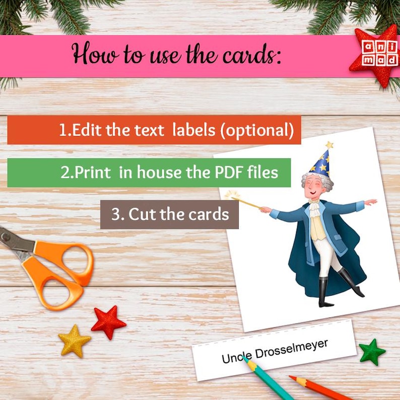 Nutcracker Ballet Flashcards for kids: 26 Montessori Christmas Activity Cards, ballet teachers, homeschool (PDF) image 10