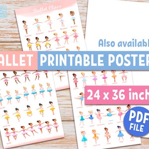 2024 PRINTABLE BALLET CALENDAR for Girls, Ballerinas Monthly Planner ...