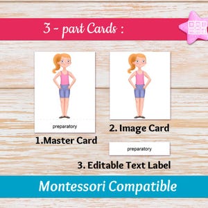 Jazz Dance Positions Flashcards for kids: Montessori 3-part cards for classroom & homeschool (PDF) image 9