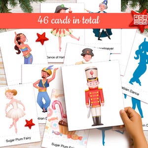 Nutcracker Ballet Flashcards for kids: 26 Montessori Christmas Activity Cards, ballet teachers, homeschool (PDF) image 3